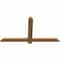 Ekena Millwork Eugene Smooth Timber Gable Bracket, Western Red Cedar, 48"W x 26"H x 1 1/2"D x 3 1/2"F, 13/12 Pitch GBW048X26X0204EUG00SWR - alternate 4